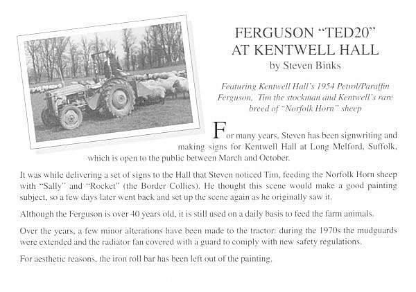 FERGUSON T.E.D. 20 AT KENTWELL HALL